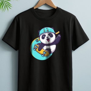 Cool Panda Printed Unisex T-Shirt - 100% Cotton Casual Wear