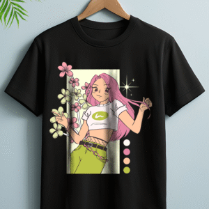 Cute Girl Printed T-Shirt - 100% Cotton Casual Wear